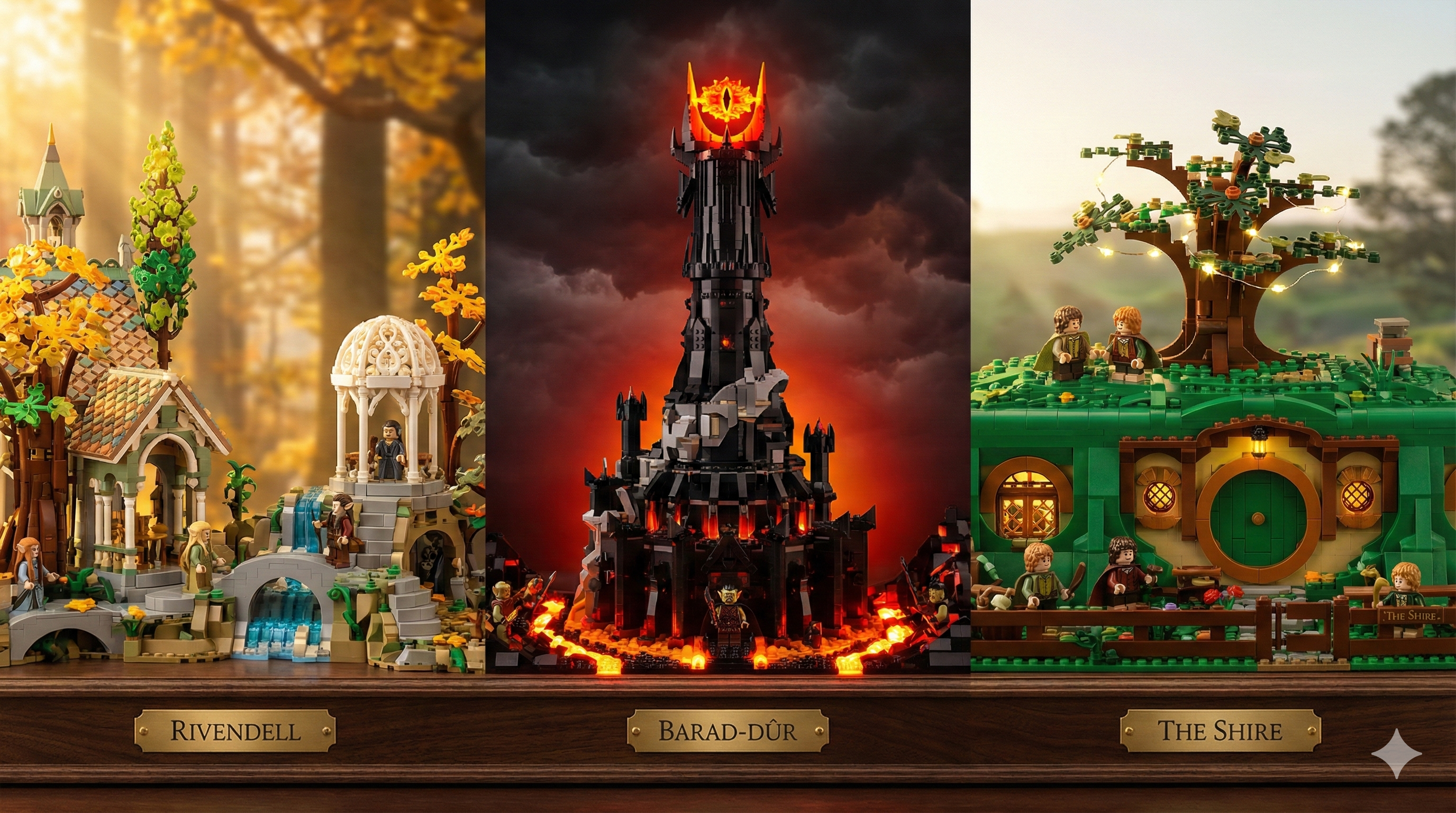 LEGO Rivendell vs Barad-dûr vs The Shire: Complete LOTR Trilogy Comparison (2025)