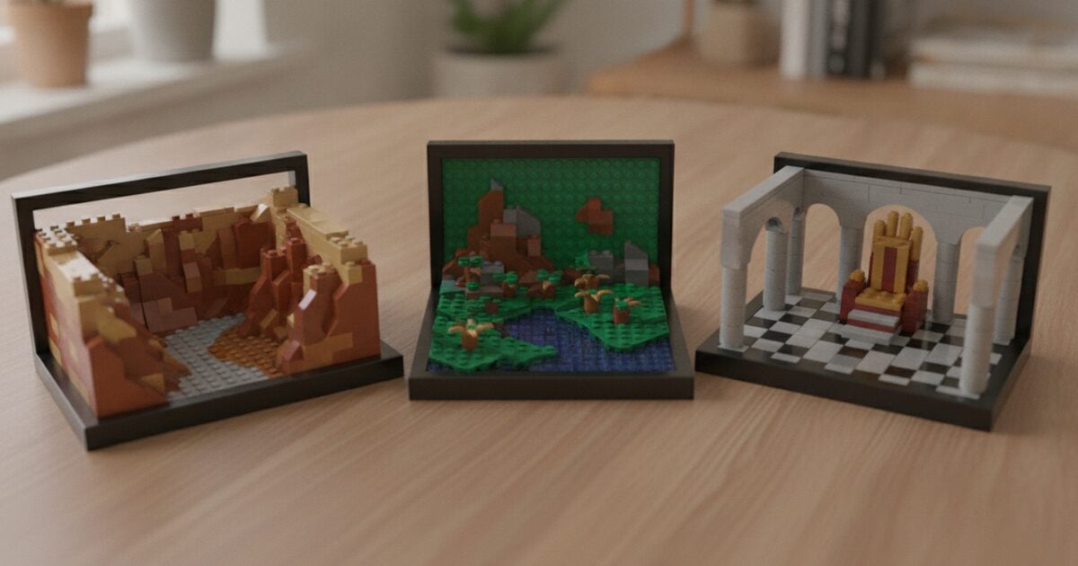 LEGO Star Wars Dioramas: Dagobah, Trench Run, Throne Room