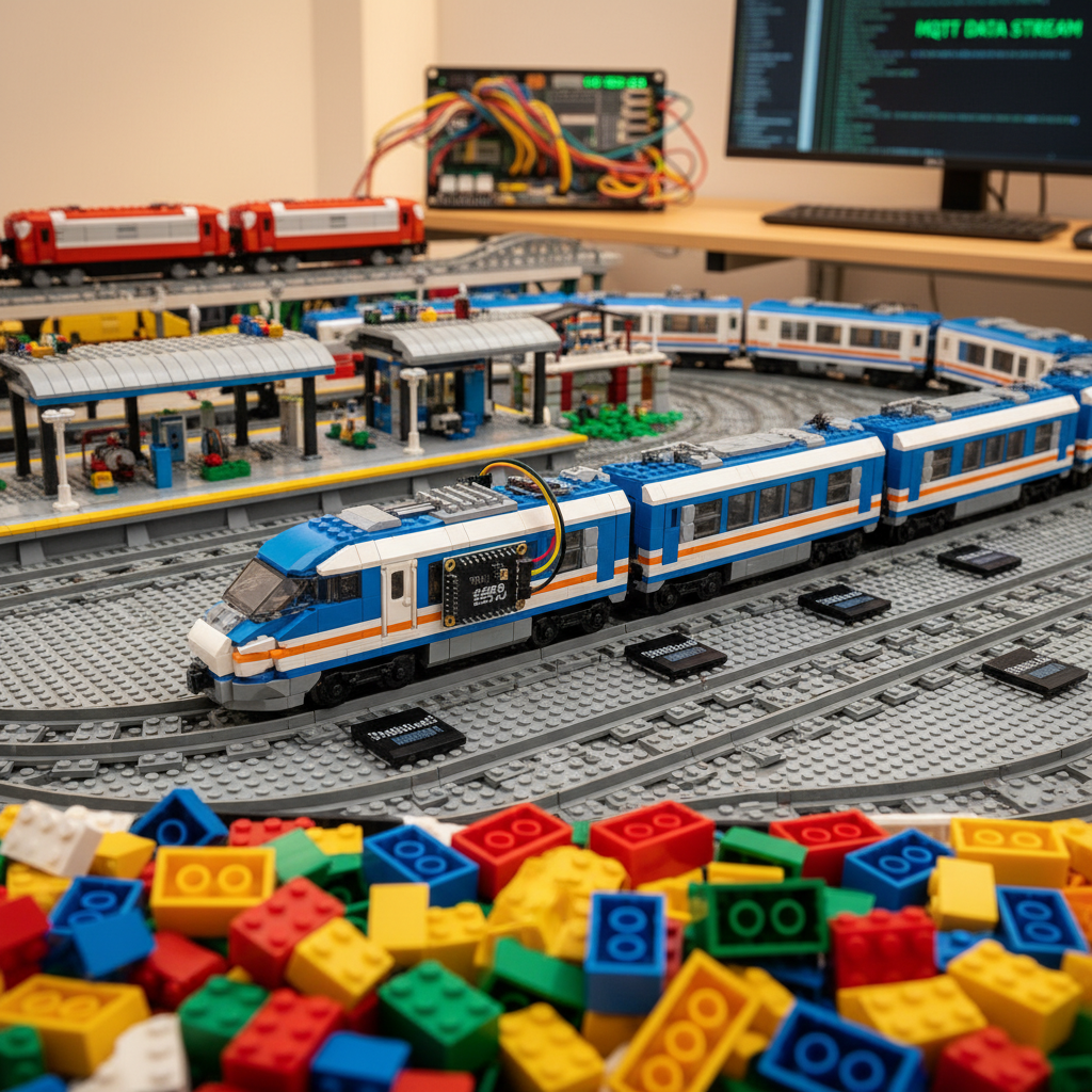 Smart LEGO Train Network: ESP32, RFID, and MQTT Automation