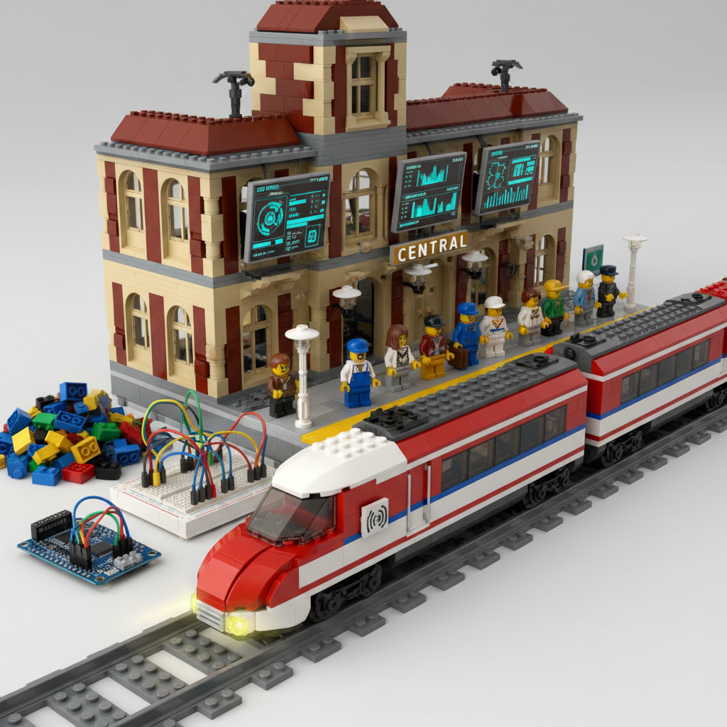 Smart LEGO Train Network: ESP32, RFID, and MQTT Automation